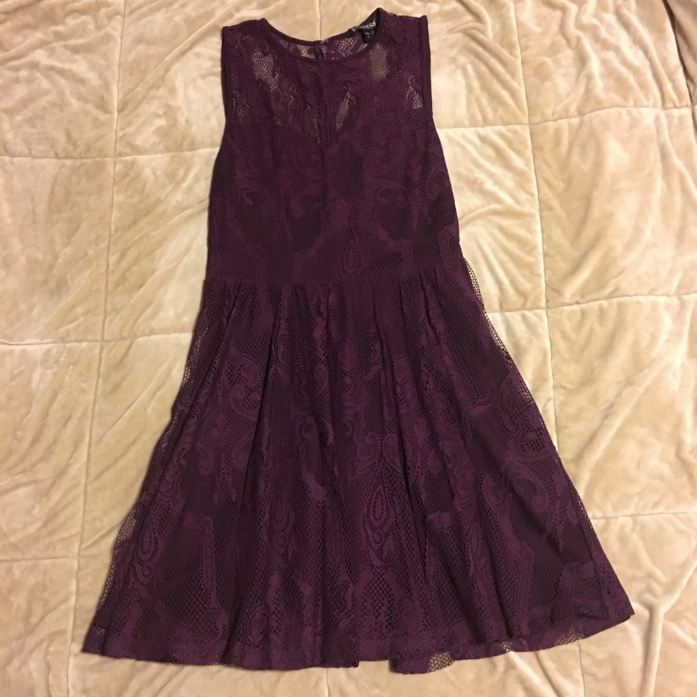 Express brand plum lace cocktail dress